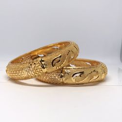 22k Gold Plated Indian Bangles Size 2-4 2-6 2-8 Available 
