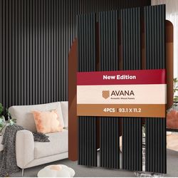 Avana Acoustic Wood Wall Panels In Black Oak