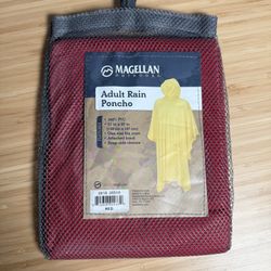 Magellan Red Adult Rain Poncho