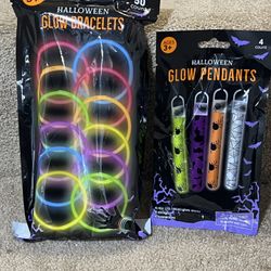 54 Pcs LED Bracelets & Pendants Light Up  Glow in Dark Halloween Party Supplies