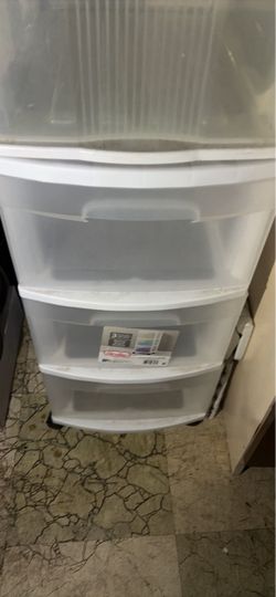 White Plastic Storage Shelving Unit