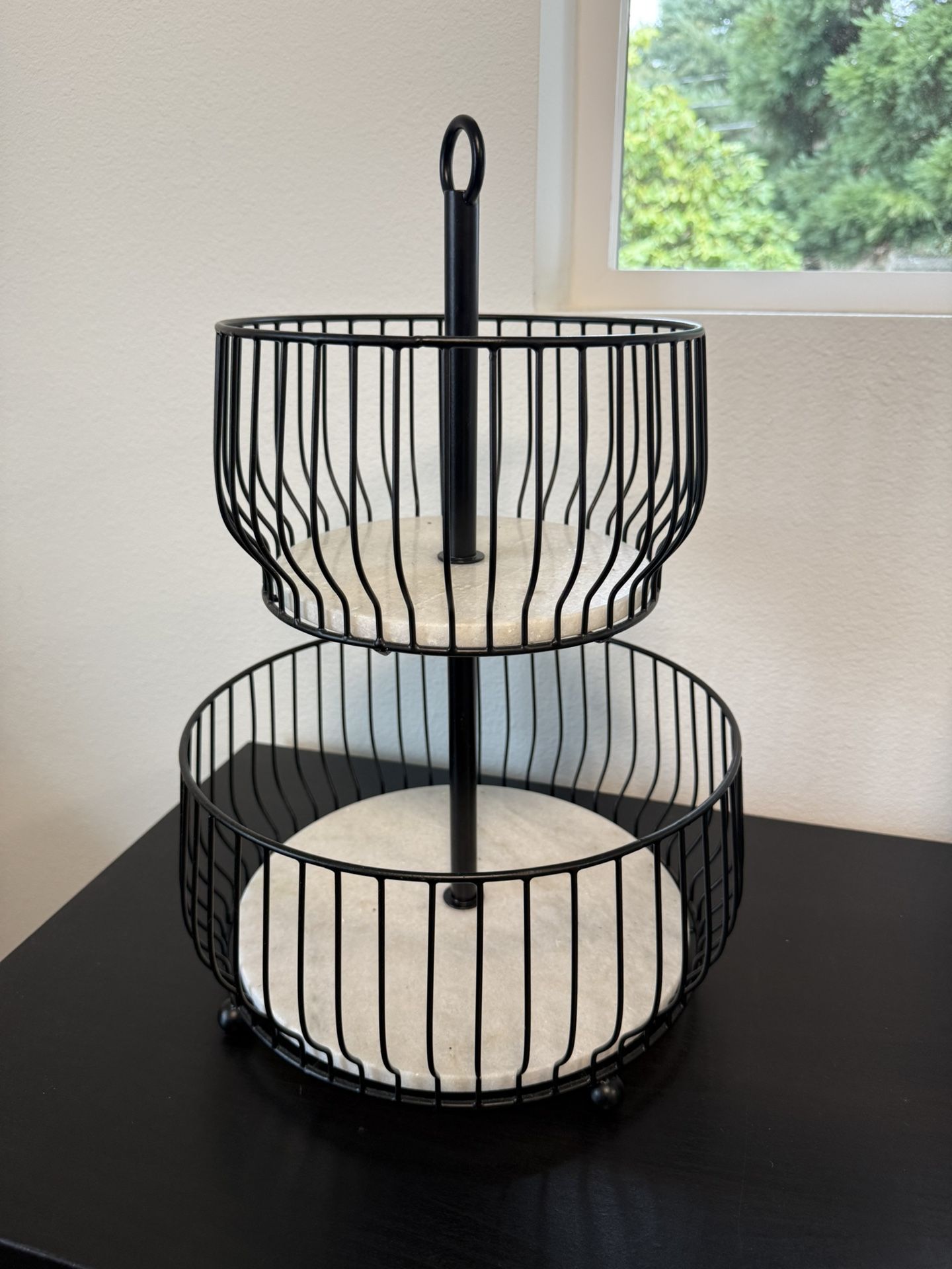 Crate & Barrel 2 Tiered Fruit Stand