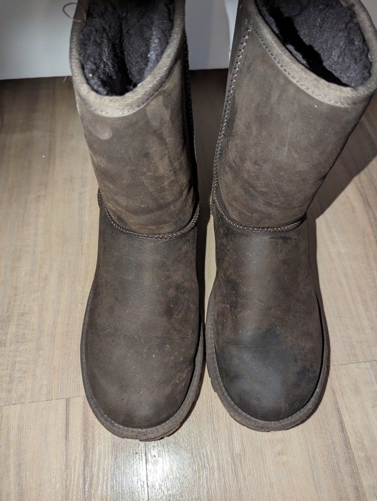 Leather UGG Boots Size 10