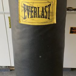 EVERLAST 90lb Heavy Bag w (2) Pair 16oz Gloves and Wraps