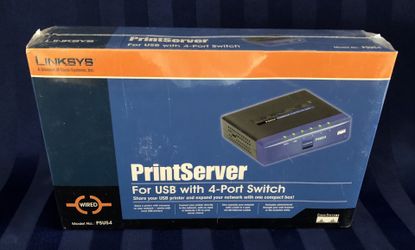 Cisco-NIB Linksys PSUS4 PrintServer for USB with 4 Port Switch