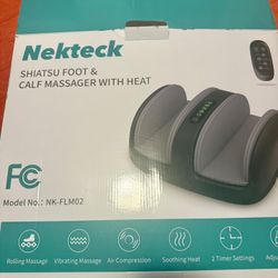 Brand New Nekteck Shiatsu Foot & Calf Massager w/ Heat