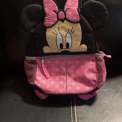 Disney Minnie Mouse 10" Harness Backpack - black pink, one size (no leash) 