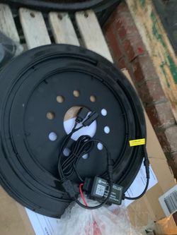 Spare tire brakes light.