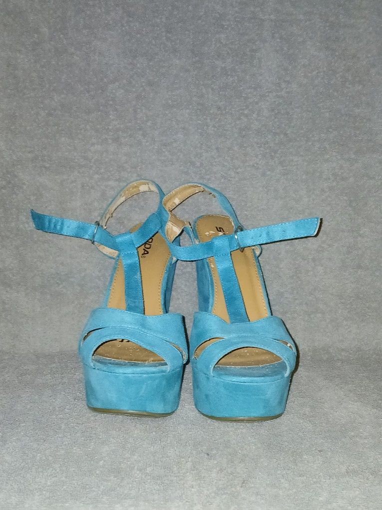 Suede Wedge Heels