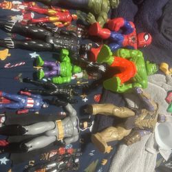 11 Super Heroes Hulk Batman Spiderman