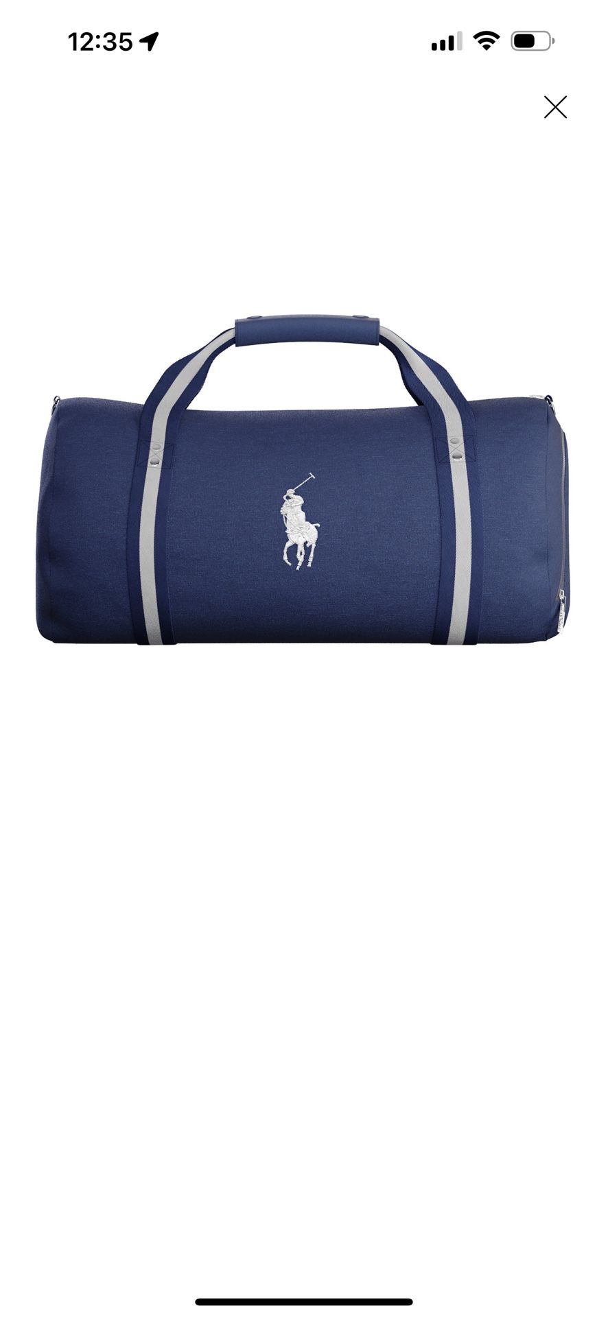 New— Navy Ralph Lauren Duffle For Men