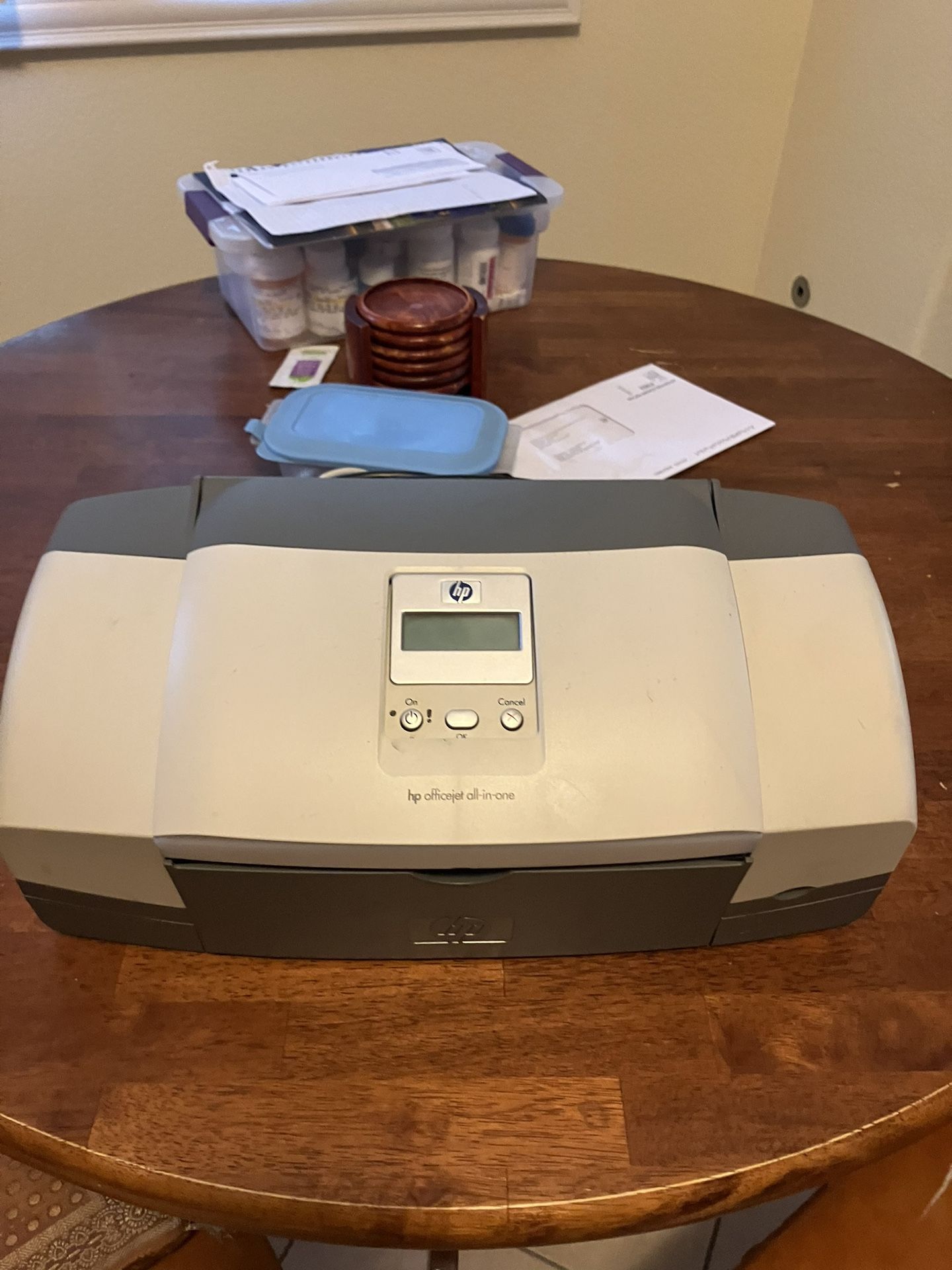 HP OfficeJet All-in-One Printer Scanner Copier (with cords)