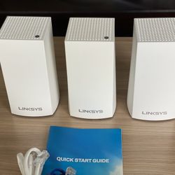 Linksys Velop Dual Band Mesh, White 3 Pack