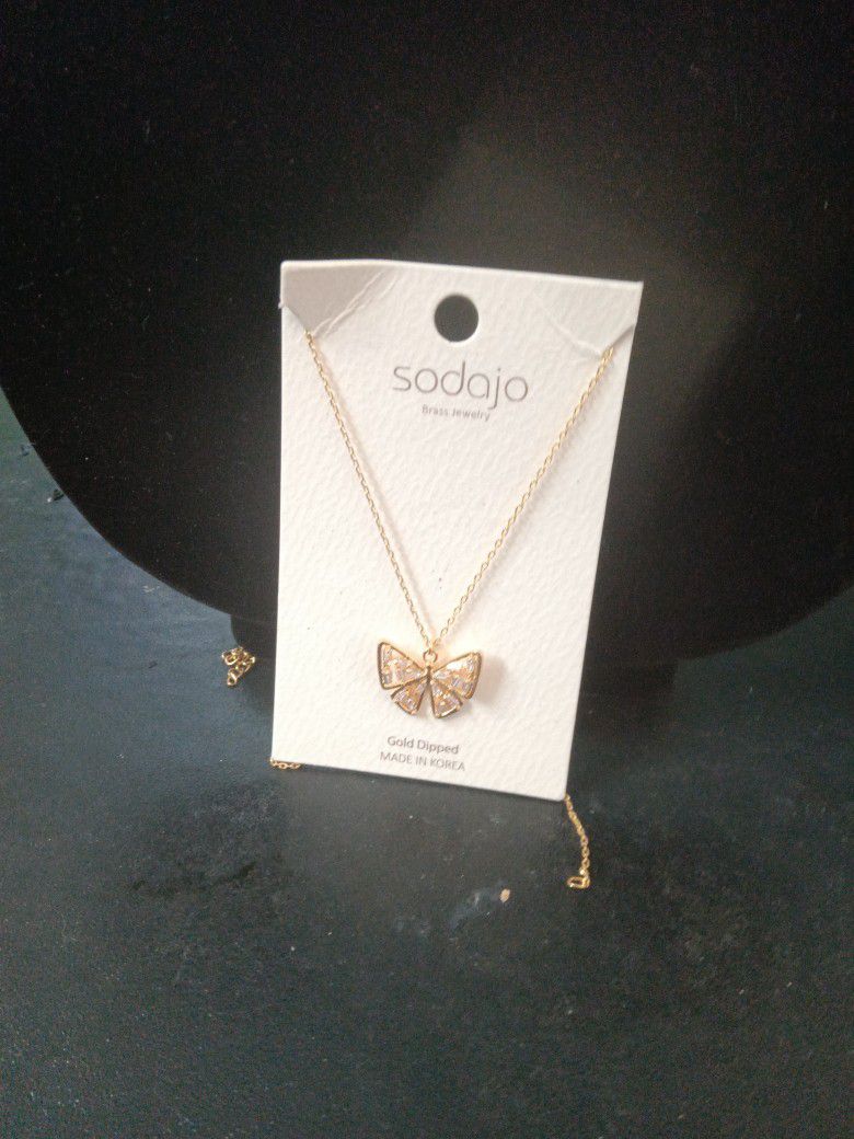 Butterfly Necklace Plated