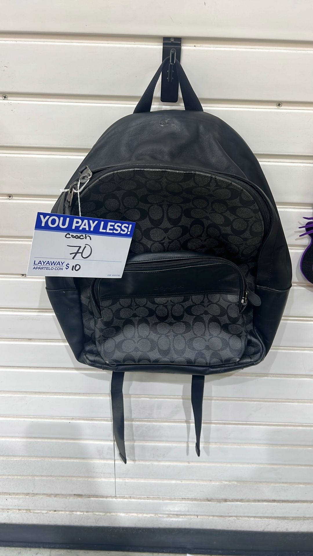 Coach Leather Backpack