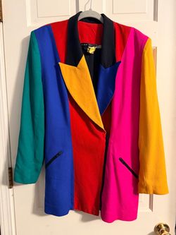 Color Block Jacket/mini Dress