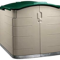 Rubbermaid Slide Top Storage Shed For Mowers, Bikes, And Other Lawn Maintenance Equipment