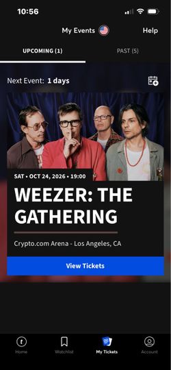 Weezer: The Gathering Concert Ticket