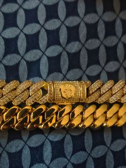 Iced out Cuban link chain