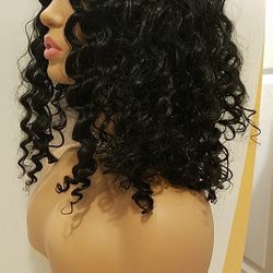 Short Black Curly Wig