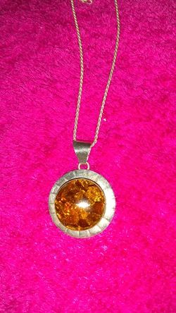 Amber necklace 925 silver