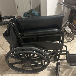 Wheelchair - 18” Seat Width Foldable Wheelchair with Tool Kit and Backrest Storage