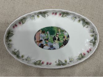 ROYAL DOULTON THE WIMBLEDON COLLECTION 'THE TENNIS PARTY' CAKE PLATE RARE VTG