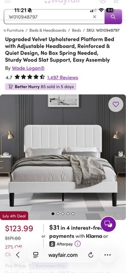 Wayfair Queen Bed Frame NEW