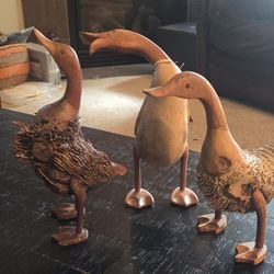 3 Hand Carved Ducks (DCUK) - Troutdale