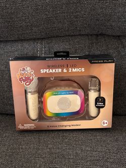 Karaoke Party Wireless LED Speaker & 2 Mics – Open Box, Unused 🎤🔊