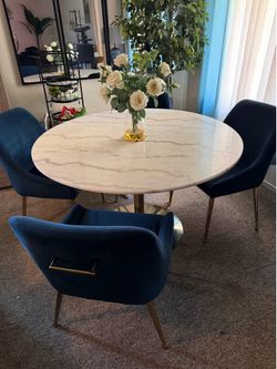 Marble Top Dining Table w/chairs