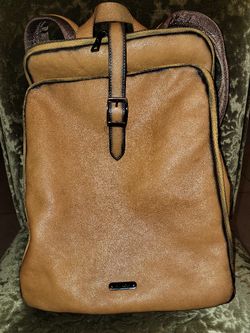 Vintage Yellow Leather Laptop Bag