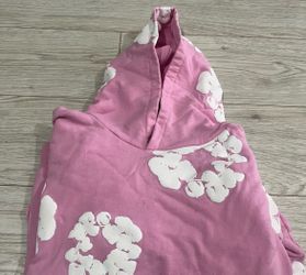 denim tears hoodie pink size large