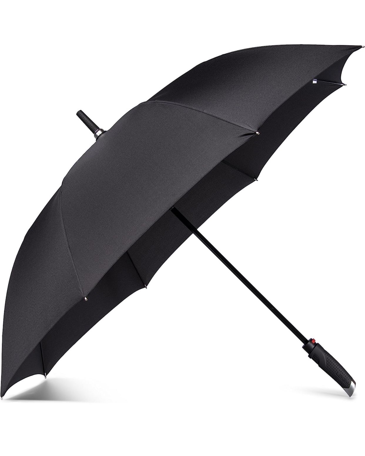 LifeTek New Yorker FX1 54 Inch Automatic Open Golf Umbrella Windproof Large Full Size Teflon Waterproof Canopy - Wind Resistant Strong and Sturdy Stic
