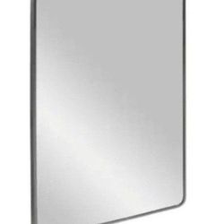 Ryan 24 in. W x 33 in. H Rectangular Stainless Steel Framed Wall Bathroom Vanity Mirror in Matte Black