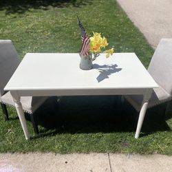 Kitchen Table White Rustic Like New Or Desk 