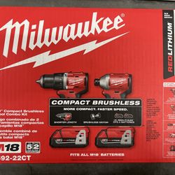 Milwaukee M18 Compact Drill And Impact Set