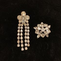 Vintage Rhinestones Brooches Pins Jewelry 2 for 5