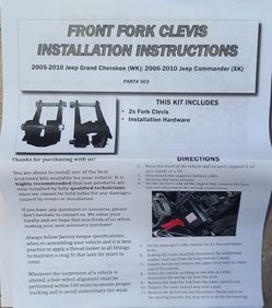 Jeep Grand Cherokee WK Lift Kit