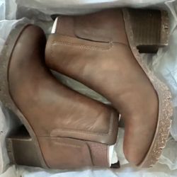 New  Korks Brown  Ankle Boots