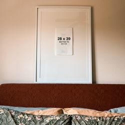 28x39 White Frames w/ Mat for 23x34 Artwork – Lightweight Plexiglass –15 Available!