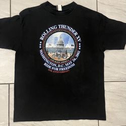 Vintage 2002 Harley Davidson Rolling Thunder Ride For Freedom Y2K Shirt Size 2XL