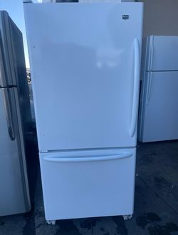 Maytag Bottom Freezer White Refrigerator

