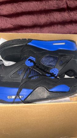 Air Jordan 4 Black and Blue Sneakers