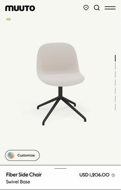 Muuto Fiber Side Chair – fully upholstered swivel