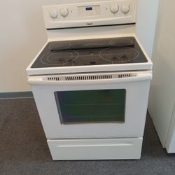 Whirlpool glasstop electric stove with warranty 