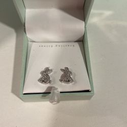 Sterling silver bunny earrings brand new $20