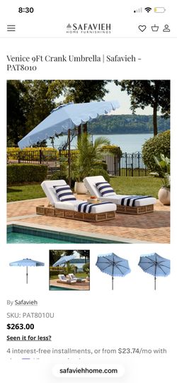 Safavieh Luxury outdoor umbrella 9’ crank