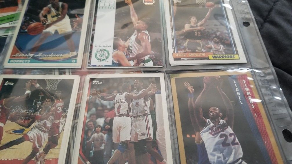 Basketball cards old and new