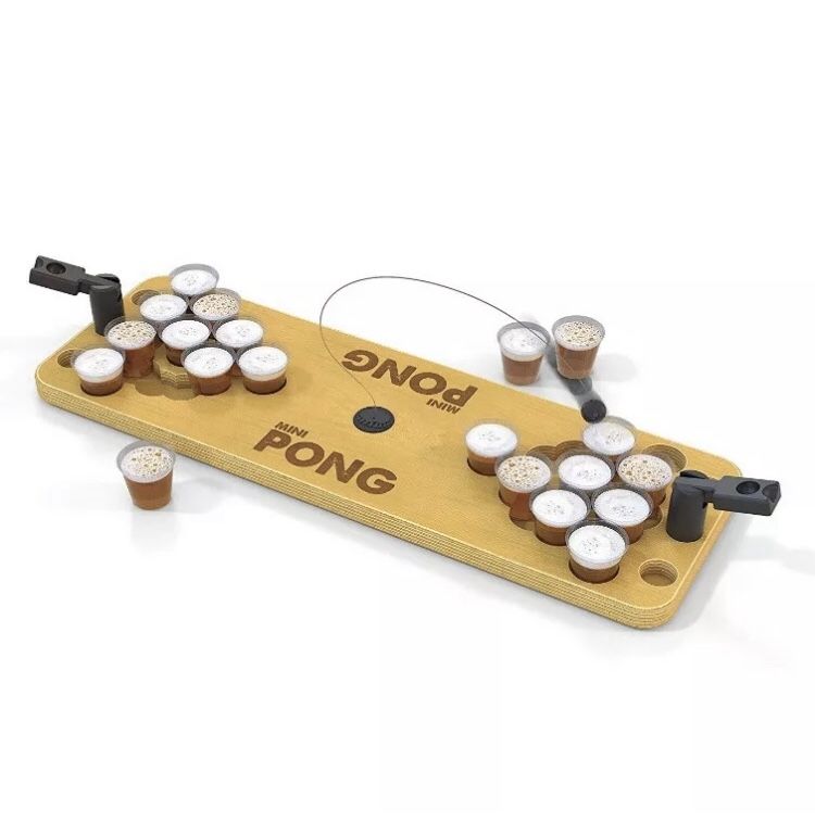 Mini Pong Party Game (Beer Pong) Buffalo Games And Puzzles New In Box BRAND NEW!!! Mini Pong Game Beer Drinking Party Table Tennis Buffalo Tabletop
